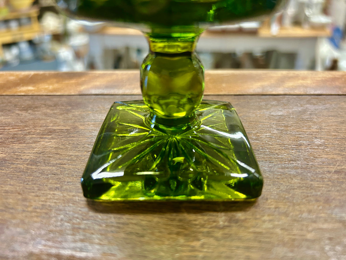 Indiana Glass Colony Park Lane Green Glass, 4 1/4"
