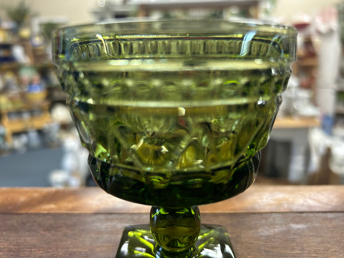 Indiana Glass Colony Park Lane Green Glass, 4 1/4"