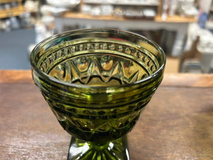 Indiana Glass Colony Park Lane Green Glass, 4 1/4"