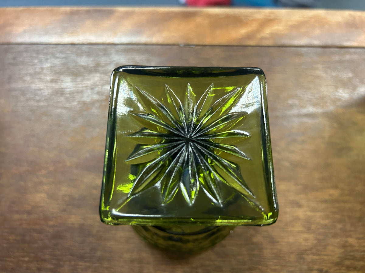 Indiana Glass Colony Park Lane Green Glass, 4 1/4"