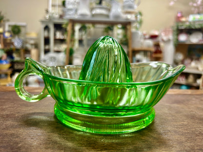 Anchor Hocking Uranium Green Juicer, 8"