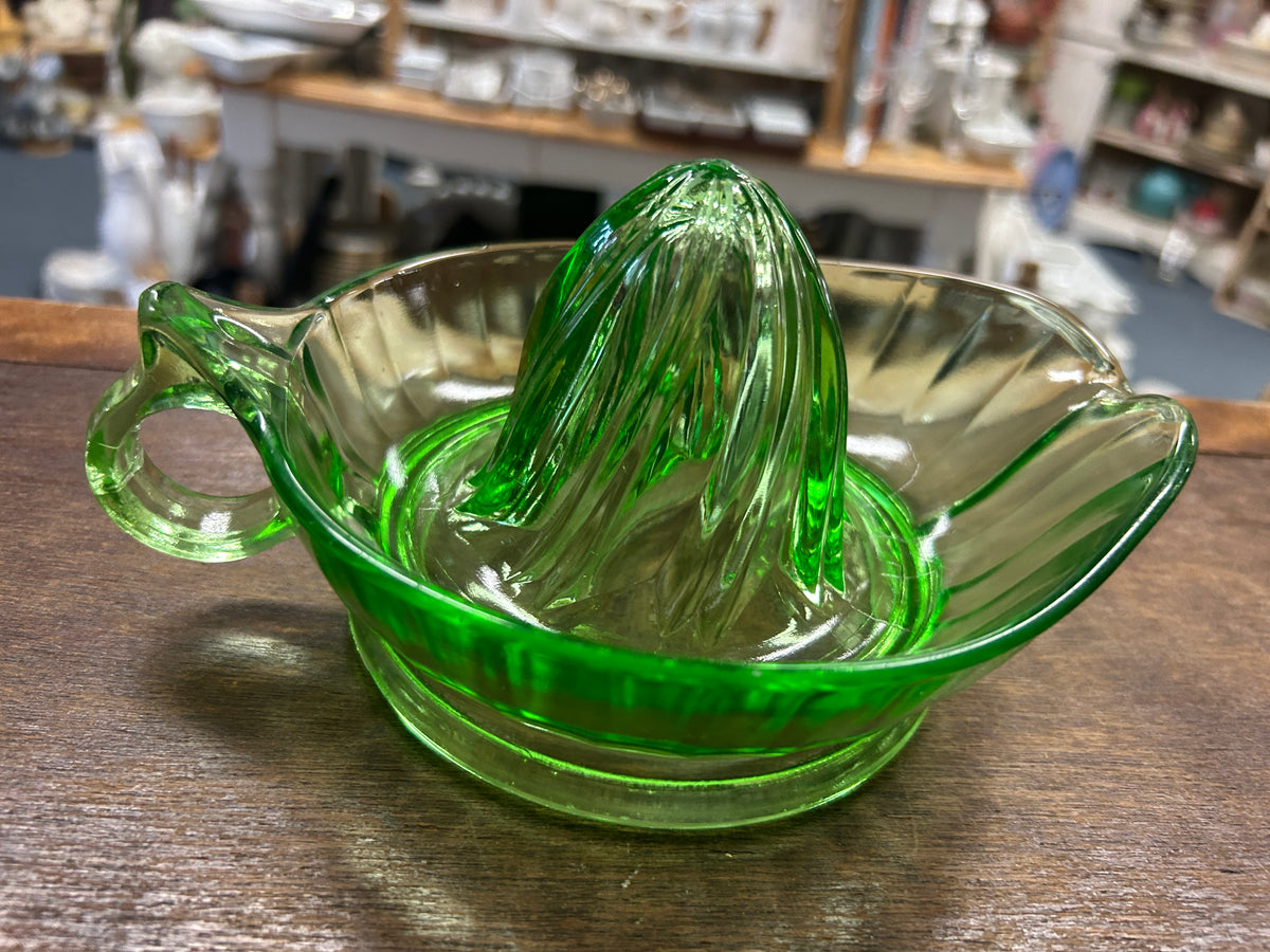 Anchor Hocking Uranium Green Juicer, 8"