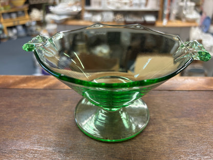 Green Heisey Glass Empress Moongleam Mayo Bowl, 6 1/2"