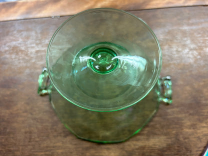 Green Heisey Glass Empress Moongleam Mayo Bowl, 6 1/2"
