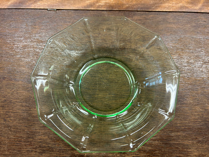 Green Cambridge Uranium Decagon Bowl, 5 1/4"