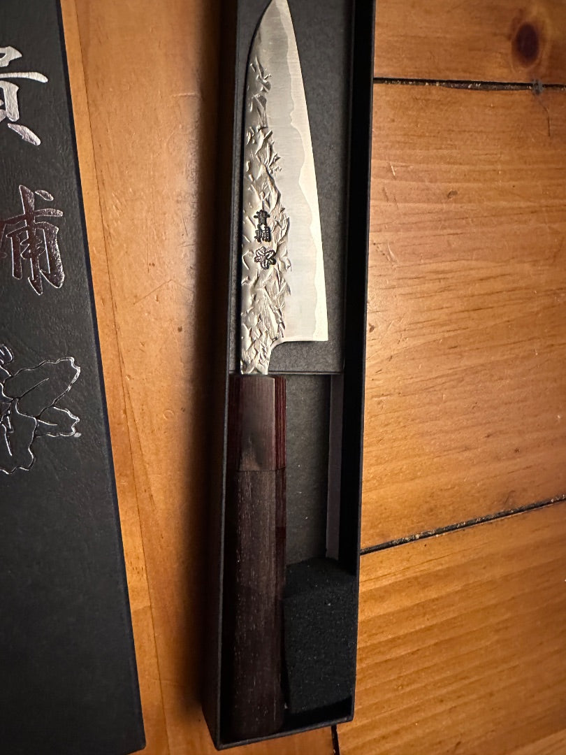 Kisuke Manaka Aogami #2 ATS-34 120mm Japanese Petty Knife