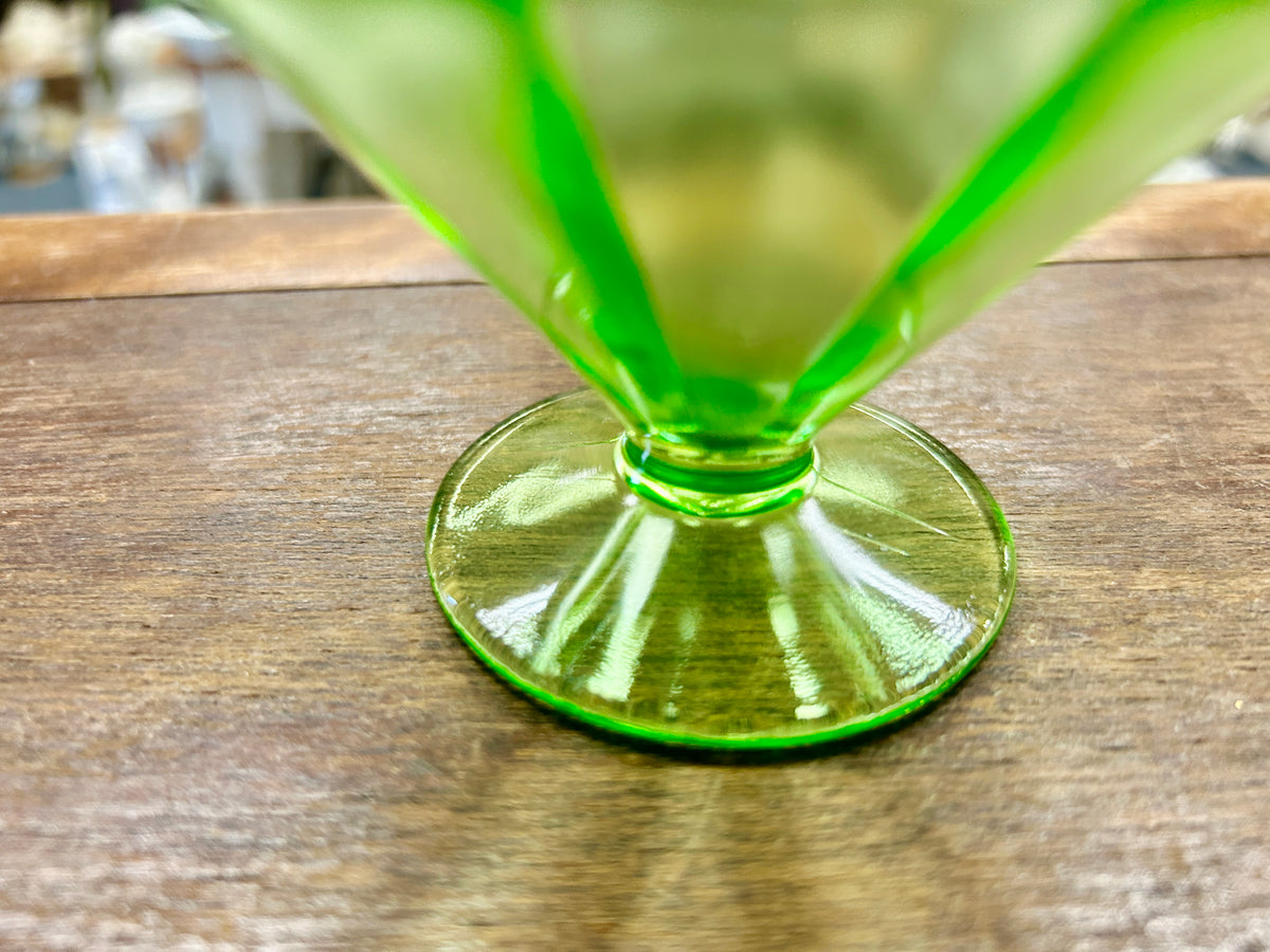 Federal Glass Uranium Sherbet Green Glass, 2 3/4"