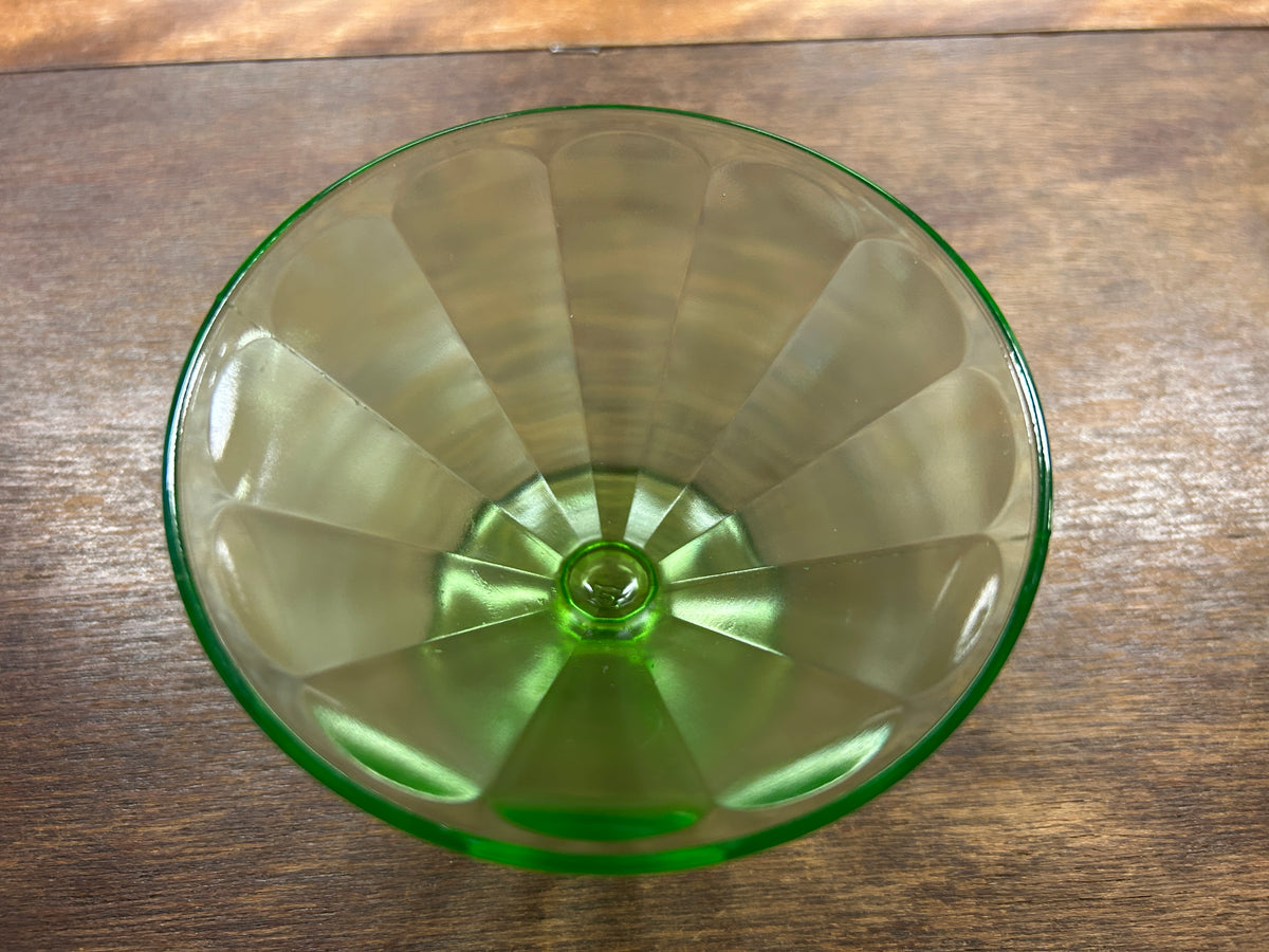 Federal Glass Uranium Sherbet Green Glass, 2 3/4"