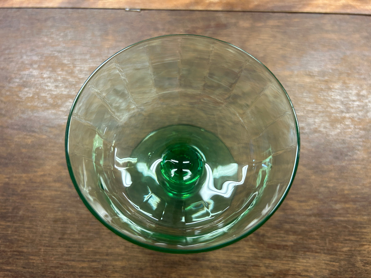 Anchor Hocking Depression Green Sherbet Glass, 3 1/2"