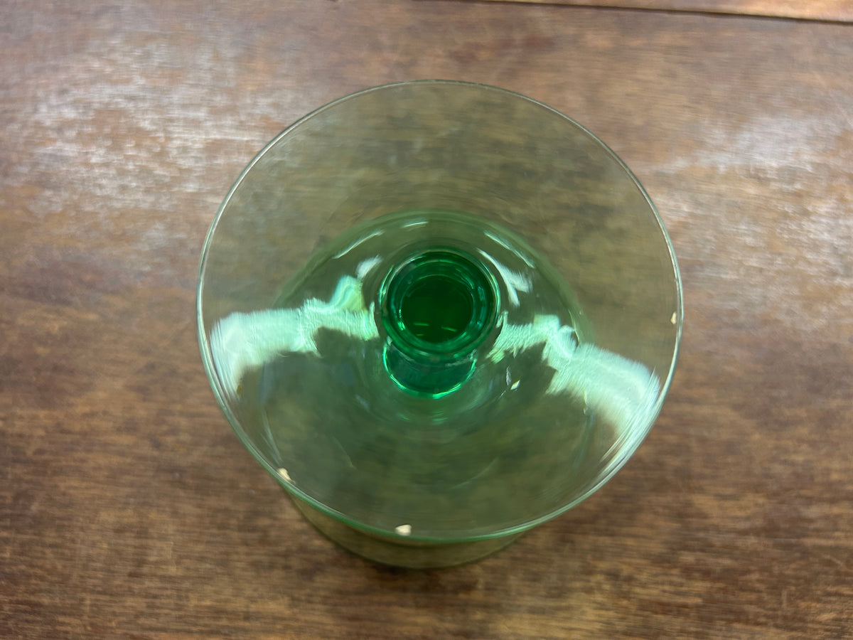 Anchor Hocking Depression Green Sherbet Glass, 3 1/2"