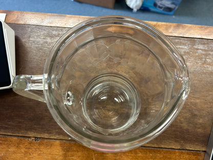 Etched Clear Pitcher, 8 1/4"