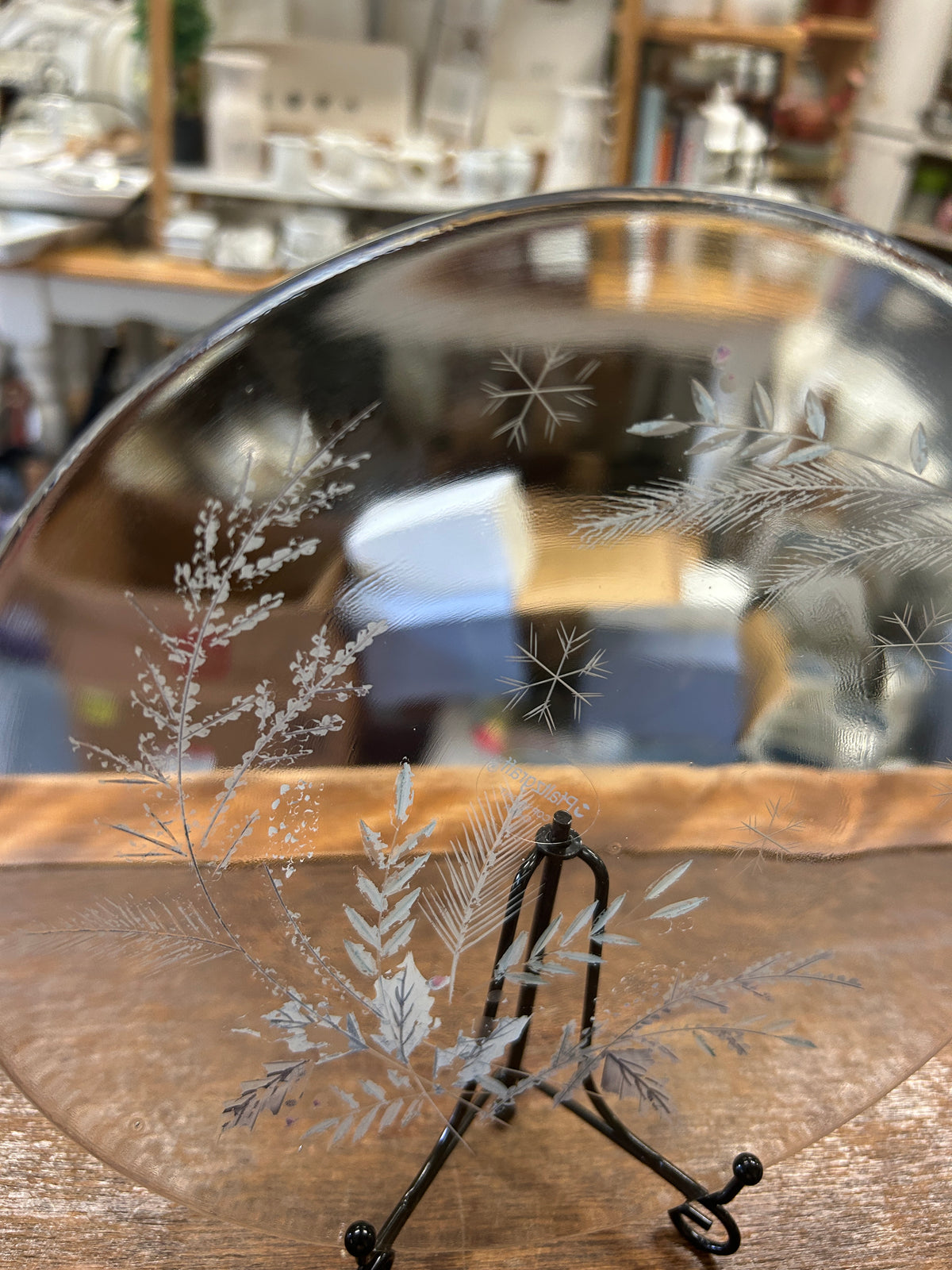 Blue & White Pfaltzgraff NEW Winter Frost Clear Plate, 8"