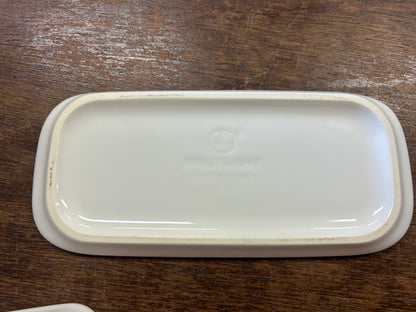 Blue & White Pfaltzgraff Winter Frost Butter Dish, 7"