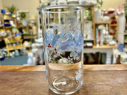 Blue & White Pfaltzgraff Winter Frost Glass, 5 3/4"