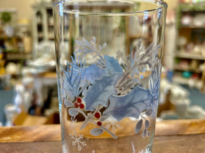 Blue & White Pfaltzgraff Winter Frost Glass, 5 3/4"
