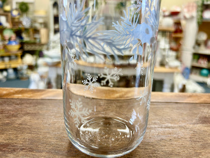 Blue & White Pfaltzgraff Winter Frost Glass, 5 3/4"