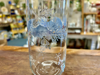 Blue & White Pfaltzgraff Winter Frost Glass, 5 3/4"