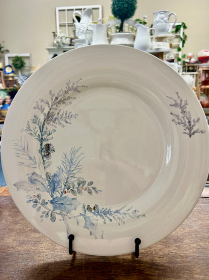 Blue & White Pfaltzgraff Winter Frost Dinner Plate, 11"