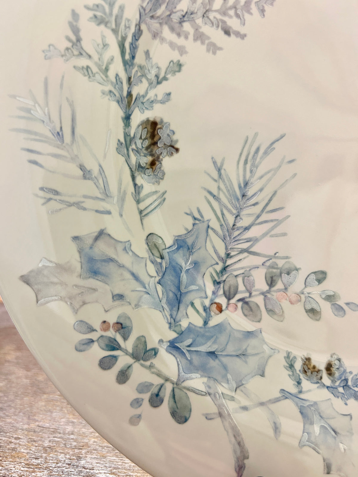 Blue & White Pfaltzgraff Winter Frost Dinner Plate, 11"