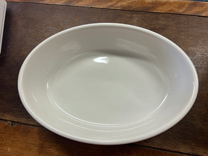 Blue & White Pfaltzgraff Winter Frost Oval Bowl/Baker, 10"