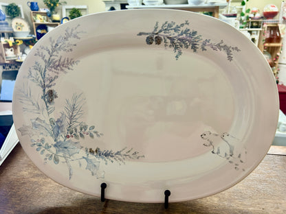 Blue & White Pfaltzgraff Winter Frost Platter, 14"