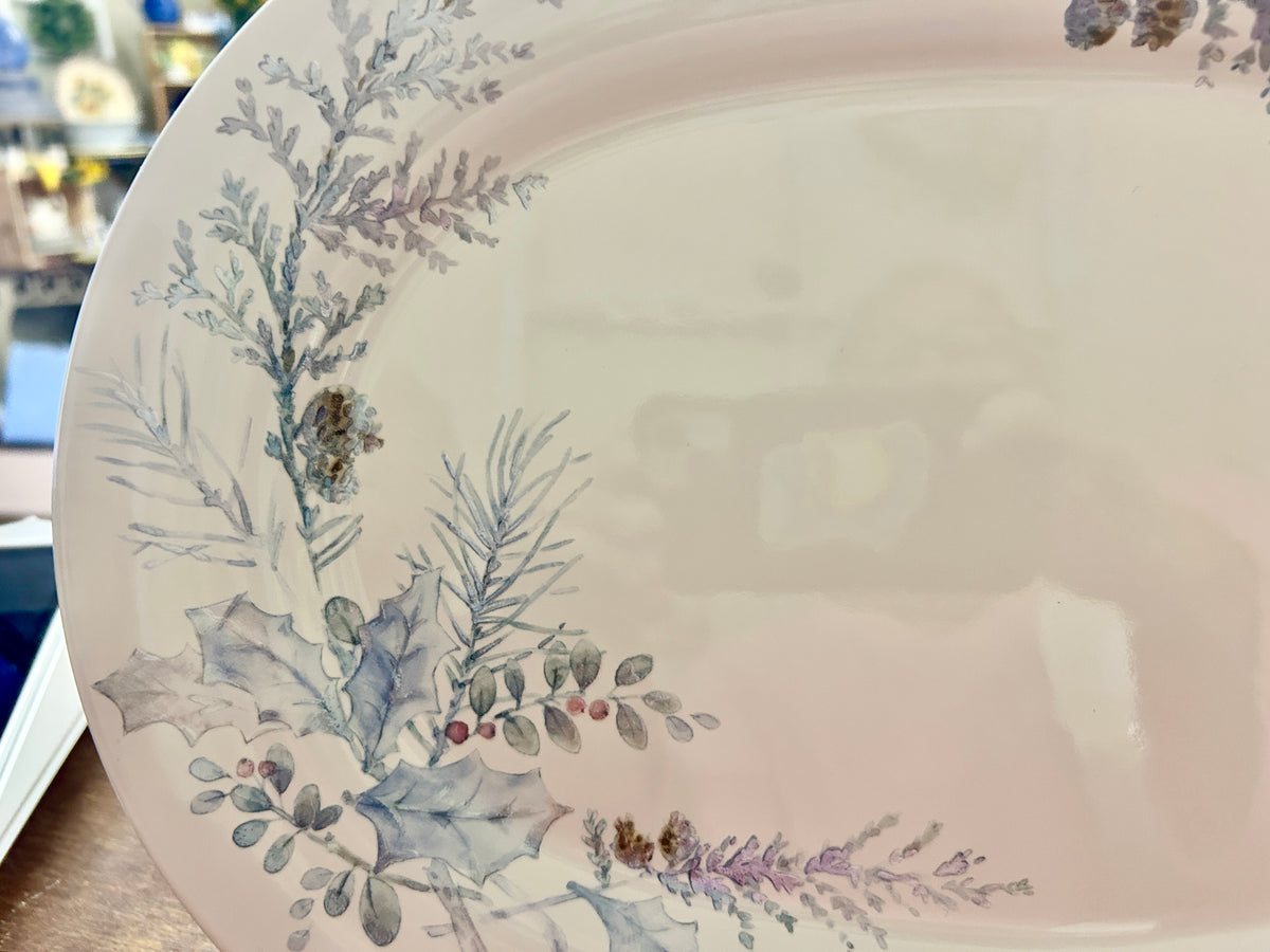 Blue & White Pfaltzgraff Winter Frost Platter, 14"