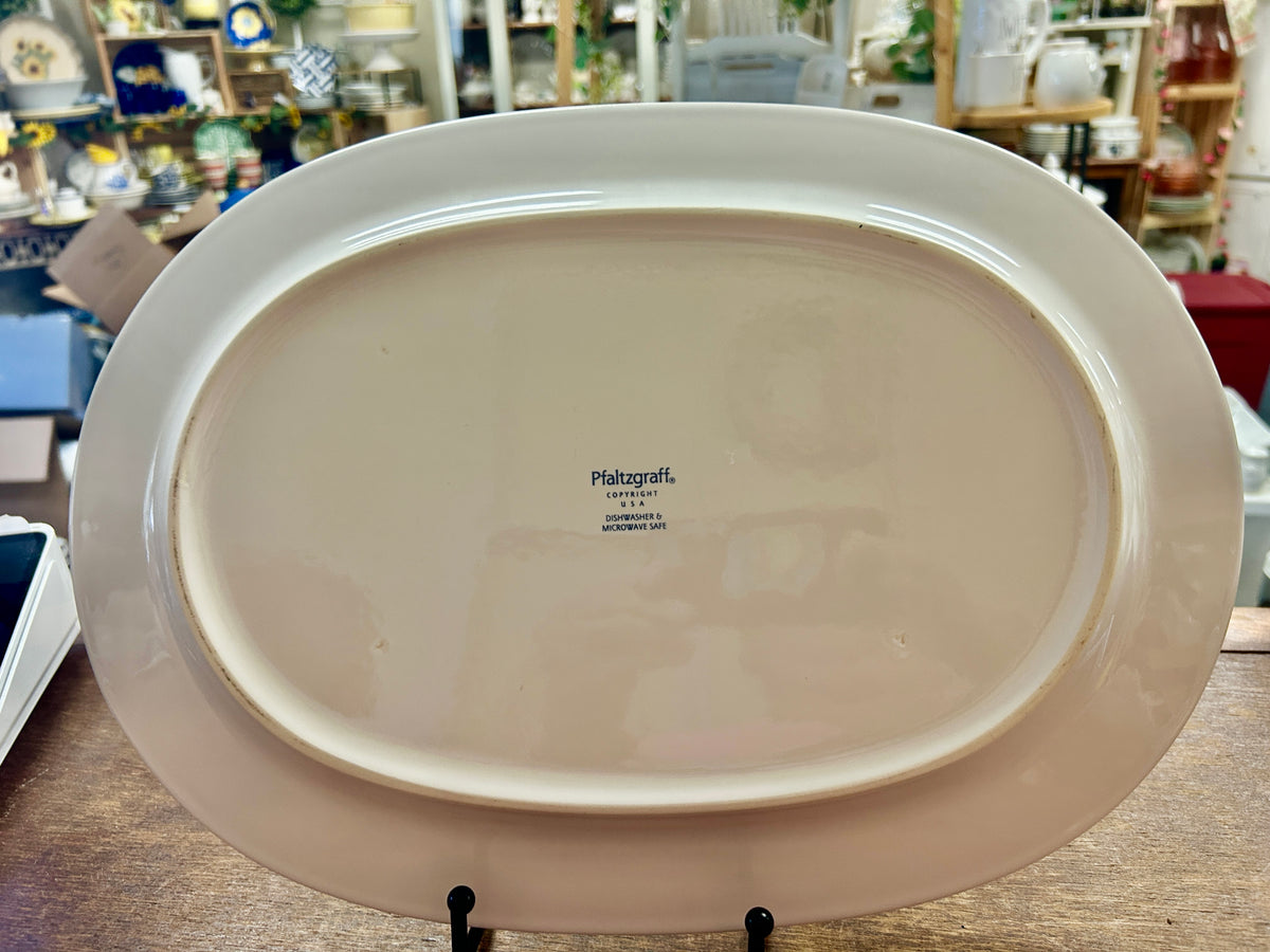 Blue & White Pfaltzgraff Winter Frost Platter, 14"