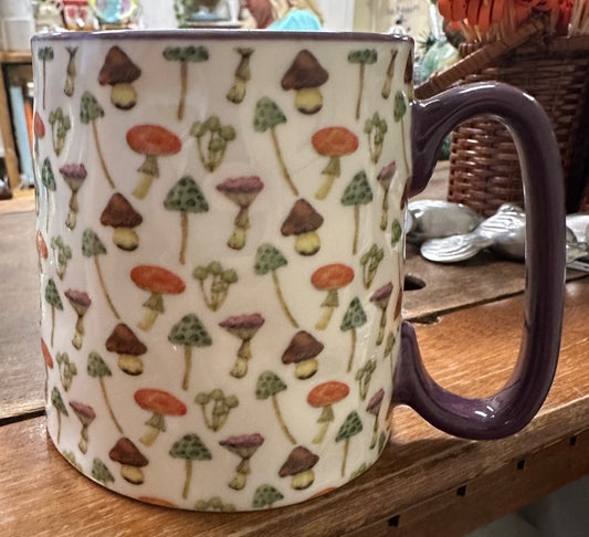 Multicolor 10 Strawberry Street Mushroom Mug, 5 1/2"