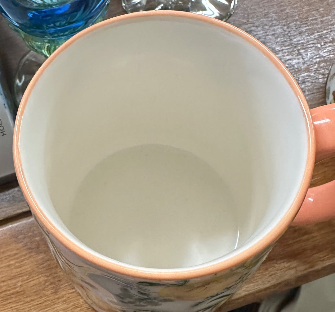 Yellow 10 Strawberry Street Flower Mug, 5"