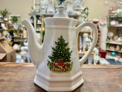 Red Green White Pfaltzgraff Christmas Heritage Coffee Pot, 8"