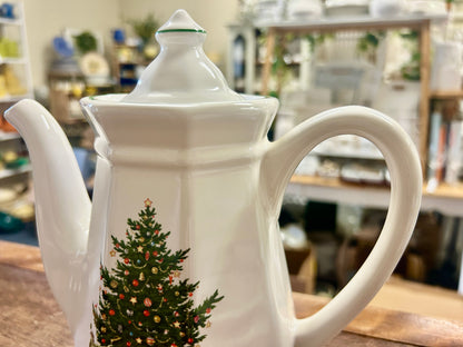 Red Green White Pfaltzgraff Christmas Heritage Coffee Pot, 8"