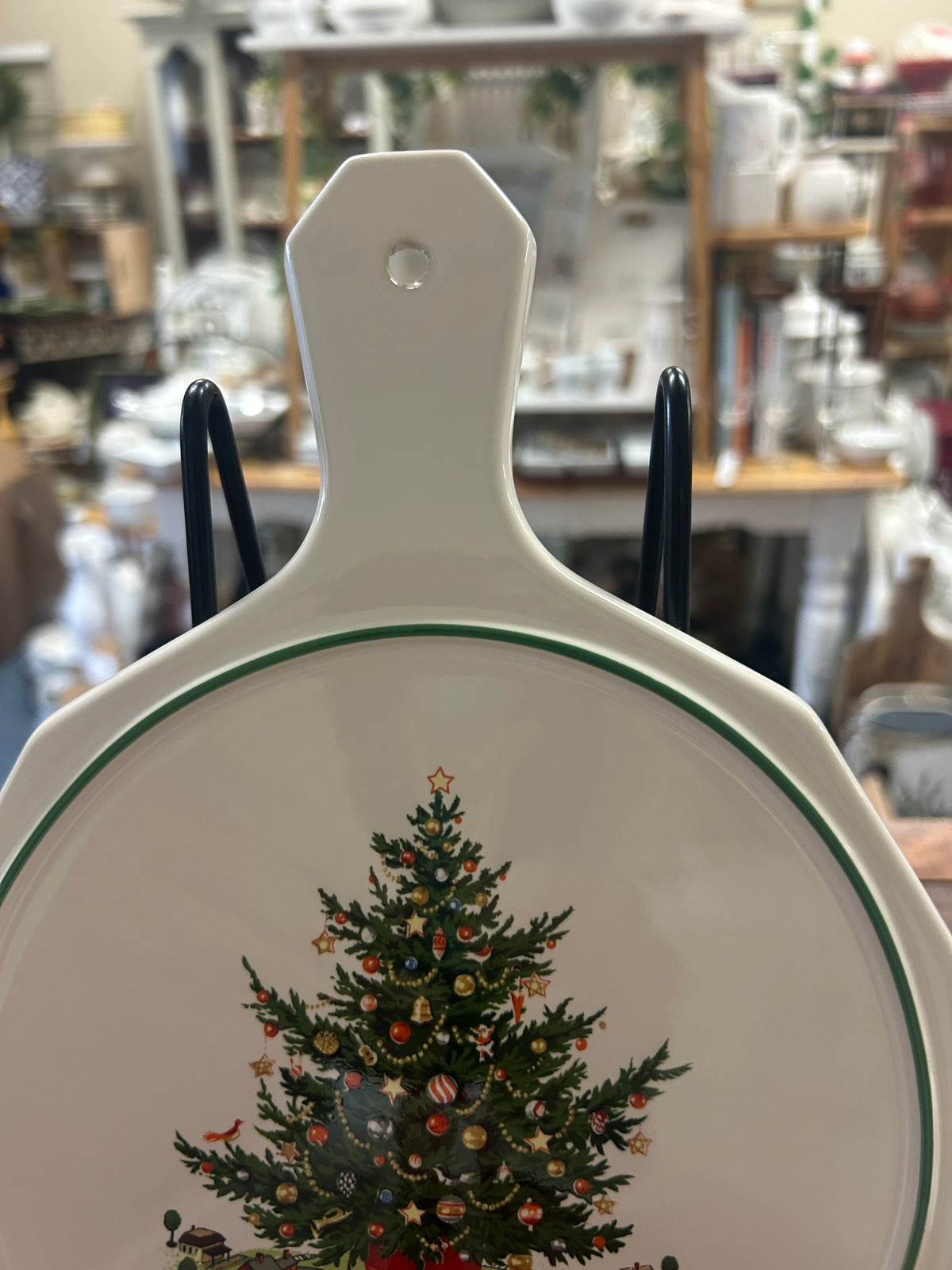 Red Green White Pfaltzgraff Christmas Heritage Cheese Plate, 10 1/2"