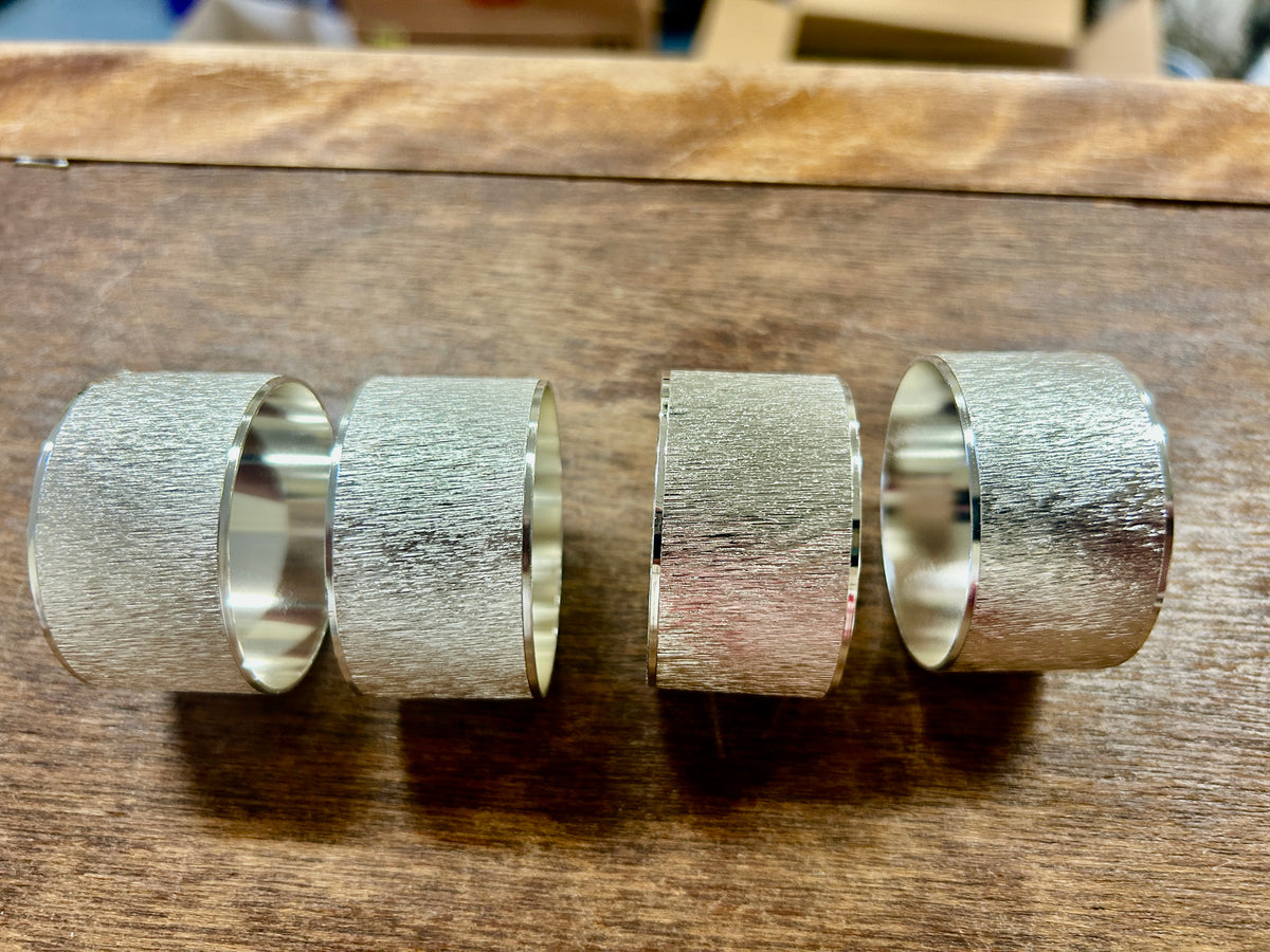 Silver Napkin Rings 4 pcs, 1 3/4"