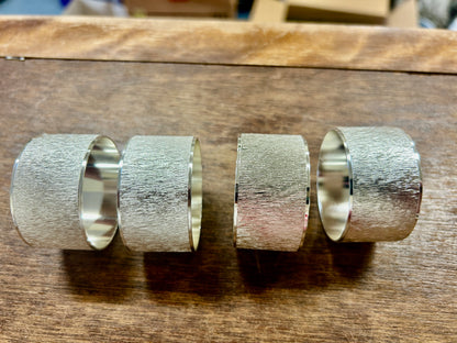 Silver Napkin Rings 4 pcs, 1 3/4"