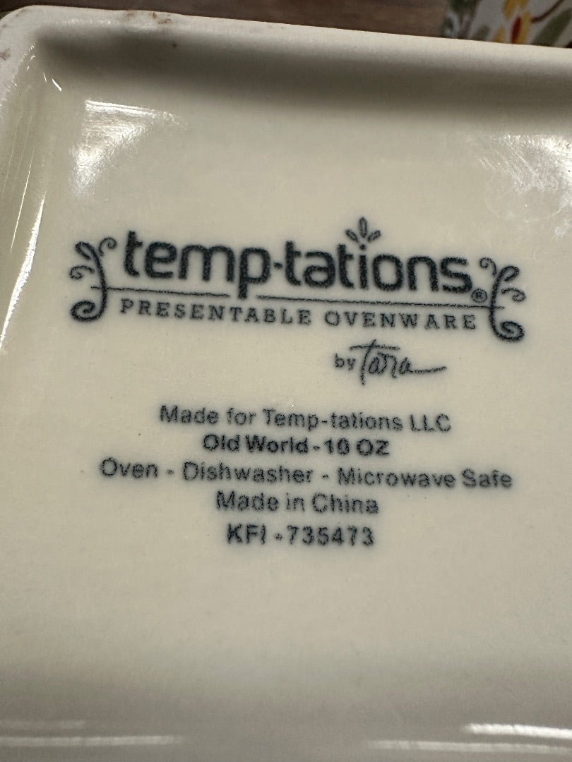 Temptations Old World Square Bowl