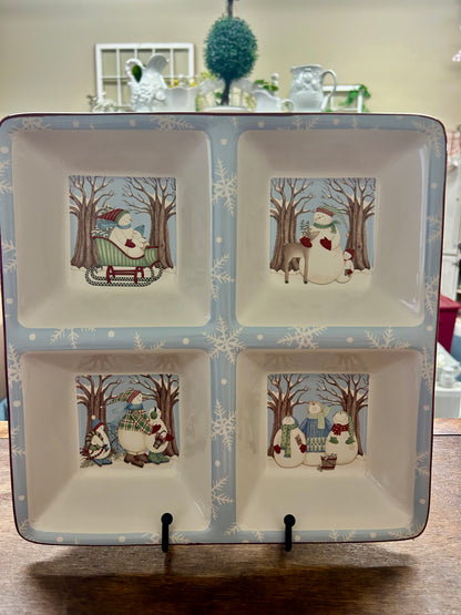 Multicolor Debbie Mumm Winter Wonders 4 Section, 11 1/2"