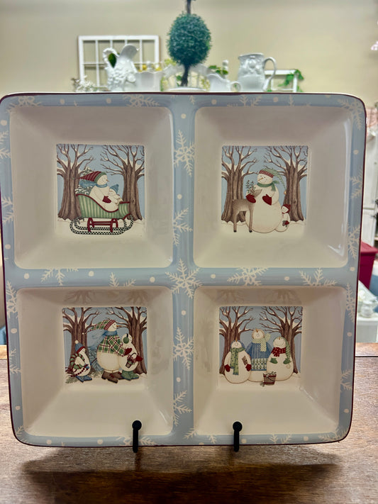 Multicolor Debbie Mumm Winter Wonders 4 Section, 11 1/2"