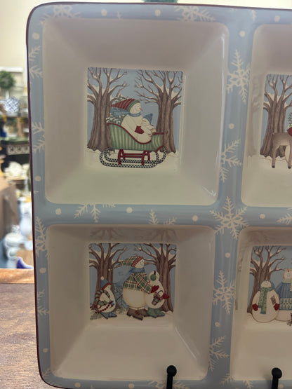 Multicolor Debbie Mumm Winter Wonders 4 Section, 11 1/2"