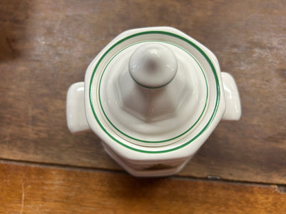 Red Green White Pfaltzgraff Christmas Heritage Sugar Bowl, 5 3/4"