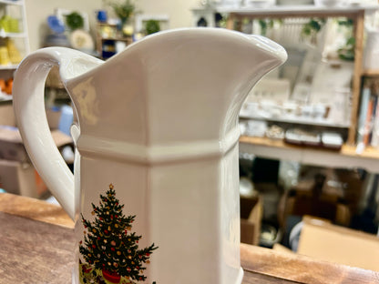 Red Green White Pfaltzgraff Christmas Heritage Pitcher, 7 1/2"
