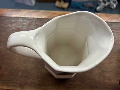 Red Green White Pfaltzgraff Christmas Heritage Pitcher, 7 1/2"