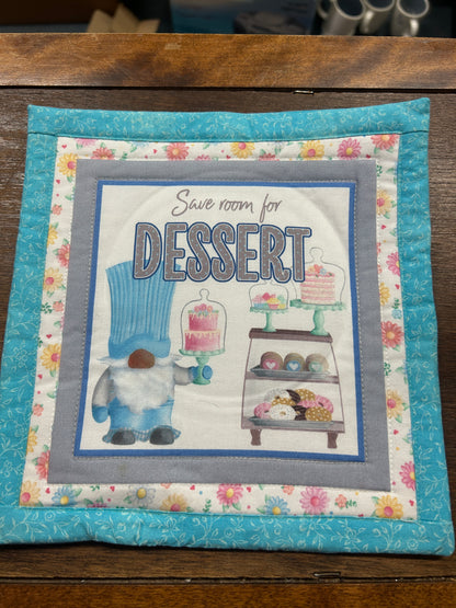 Blue  Gnome Potholder, 8 1/2"