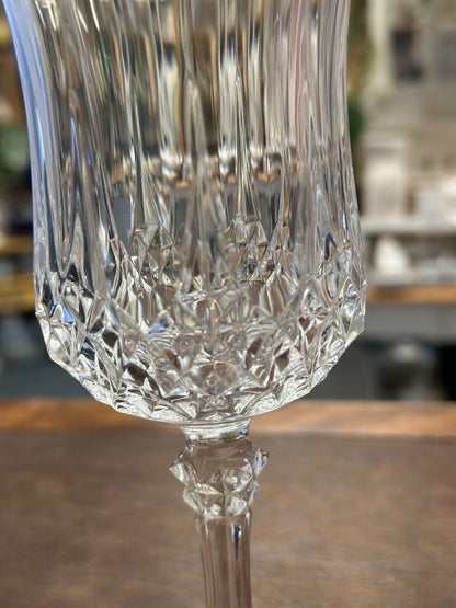 Clear Cristal d'Arques Crystal Wine Glass France, 6 1/2"