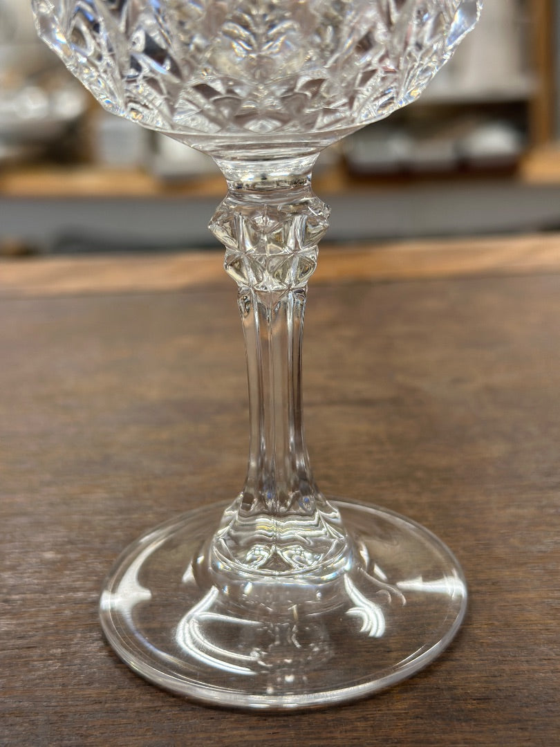 Clear Cristal d'Arques Crystal Wine Glass France, 6 1/2"