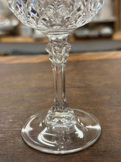 Clear Cristal d'Arques Crystal Wine Glass France, 6 1/2"