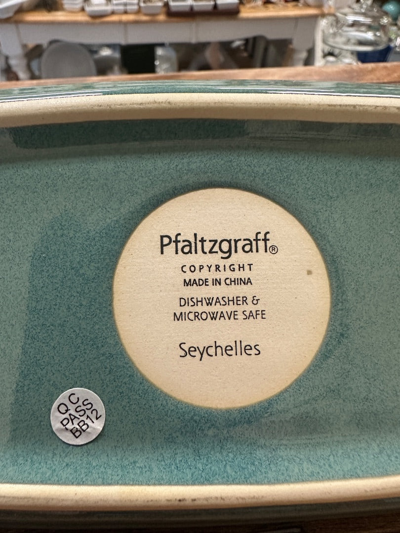 Blue/Green Pfaltzgraff Seychelles Butter Dish