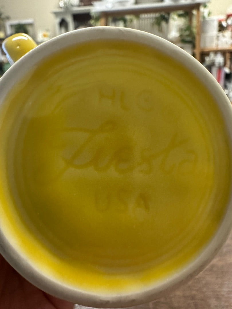 Yellow Fiestaware Keyhole Mug