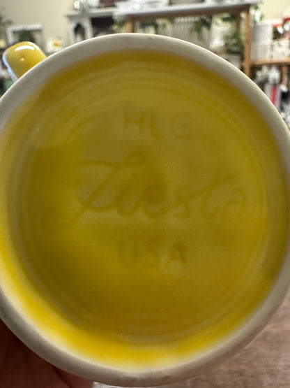 Yellow Fiestaware Keyhole Mug