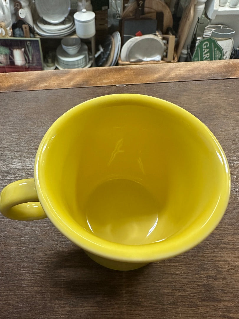 Yellow Fiestaware Keyhole Mug