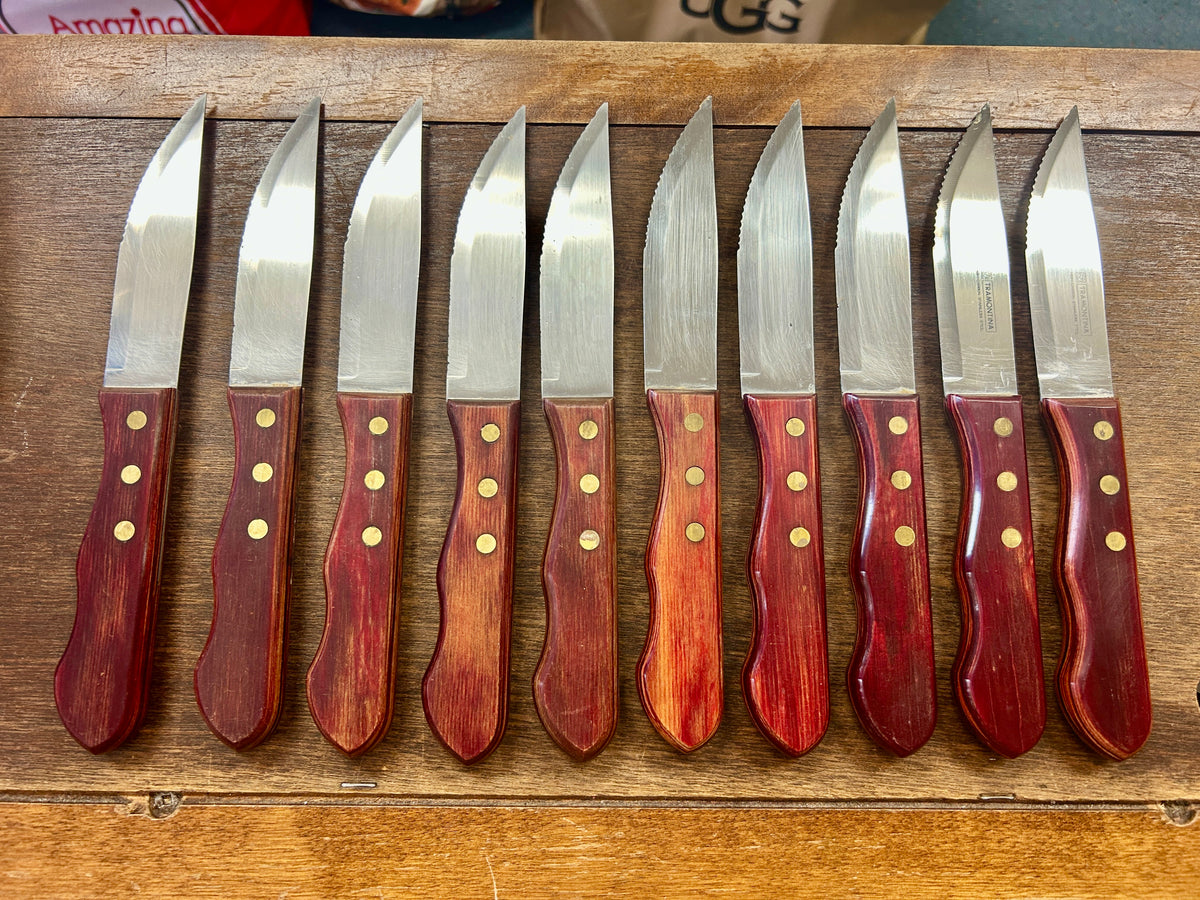 Brown Tramontina Steak Knives Set of 10, 10"